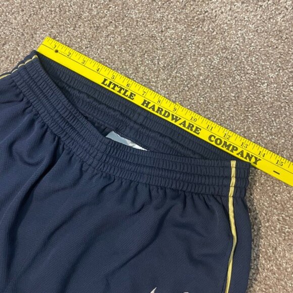 Y2K Nike Track Pants Mens LG Navy Gold Ankle Zip Sweatpants Silver Tag Vintage - Picture 5 of 7